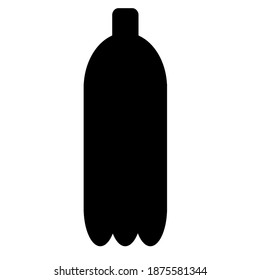 silhouette of a plastic bottle, vector illustration