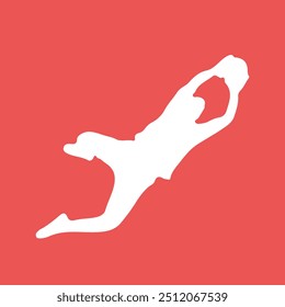 Silhouette of a Player Kicking Soccer Ball