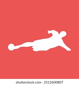 Silhouette of a Player Kicking Soccer Ball