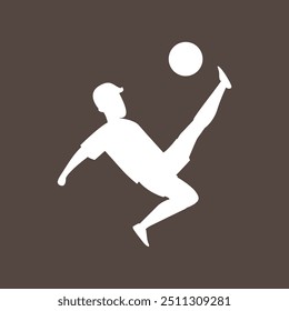 Silhouette Playing Soccer on Vibrant Sunset Field
