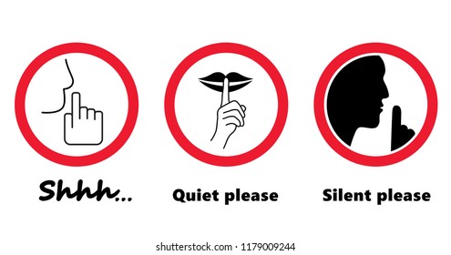 quiet please images stock
