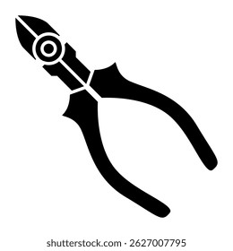 Silhouette of pliers. Pliers icon. Pliers icon vector illustration