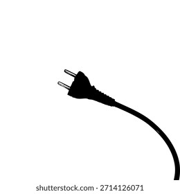 Silhouette eines Steckers, Vektorgrafik, elektrischer Stecker
