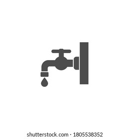 Silhouette plumbing icon vector illustration