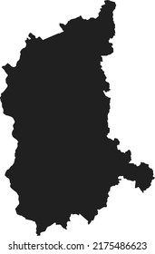 Silhouette of Poland country map,Lubusz Voivodeship map