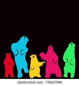 silhouette of polar bear. 