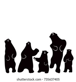 silhouette of polar bear. 