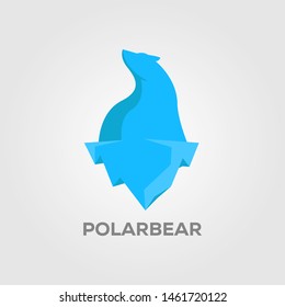 Silhouette Polar bear vector logo designs