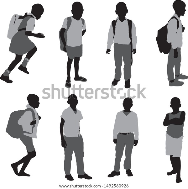 Silhouette Of Poor African School Children silhouette-of-poor-african-school-children