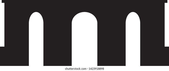 silhouette of Porte Mars reims in France
