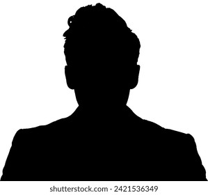 Silhouette-Portrait eines Mannes, Vektor des Menschen
