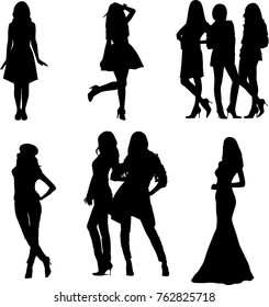 Silhouette Posing Women