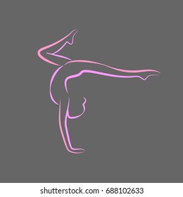 
Silhouette postures yoga vector