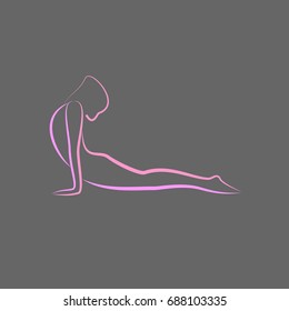 
Silhouette postures yoga vector