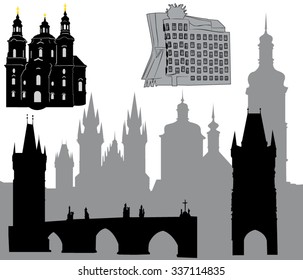 Silhouette of Prague