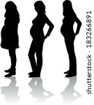Silhouette of the pregnant woman 