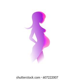 Silhouette of a pregnant woman