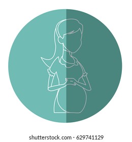 silhouette pregnant woman belly maternity