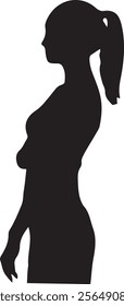 silhouette of pregnant woman with her hands on her hips