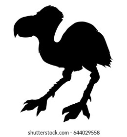 silhouette of prehistoric bird
