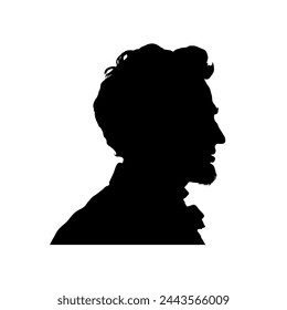 Silhouette of president Abraham Lincoln
