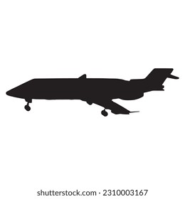 silueta de vector de chorro privado