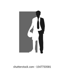 silhouette of professional basketball player vector Logo design illustrations