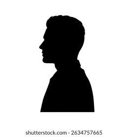 Silhouette Profile Man silhouette vector flat illustration design.