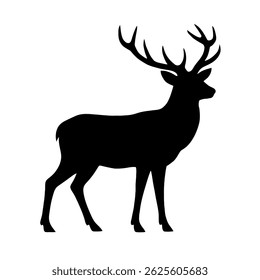 Silhouette of a Proud Stag black vector