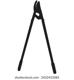 A silhouette of pruning shears