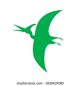 silhouette of pterodactyl, vector illustration
