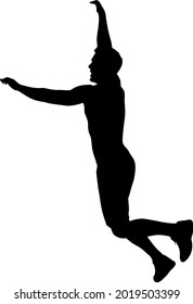 Silhouette of a pull up workout steps on a white background.