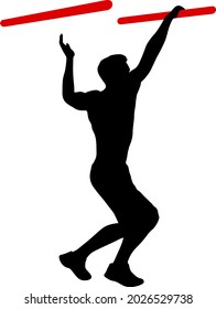 Silhouette of a pull up workout steps on a white background