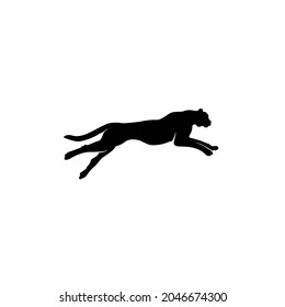 Silhouette of Puma Leopard jaguar Lion Panther Cheetah Tiger logo design
