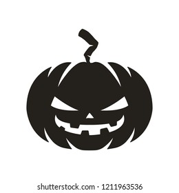 silhouette of pumpkin for halloween element icon logo vector