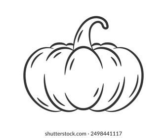 Silhouette of a pumpkin, vector eps10 illustration