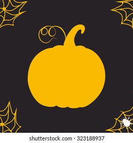 Silhouette pumpkin for your artworks. Halloween background