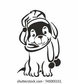 silhouette puppy for logo and postcards