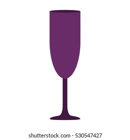 silhouette purple color with drink cocktail glass