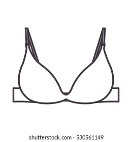 silhouette push up brassier icon flat