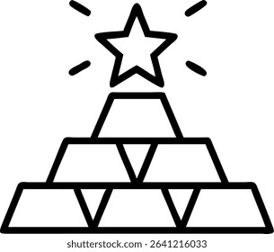 Silhouette of Pyramid with Glowing Star on Top – Mysterious Abstract Shape, Sacred Geometry, Night Sky Background, Illuminated Symbol, Minimalist Light Art, Spiritual Concept Design
