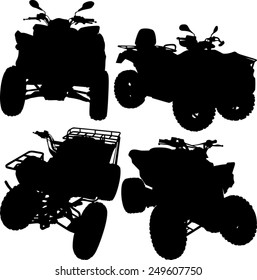 silhouette of a quad bike