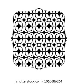 silhouette quadrate with pattern graphic seamless background decoration