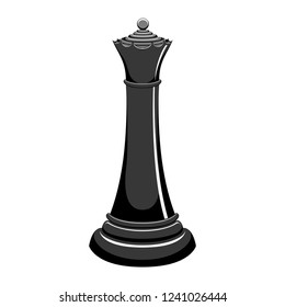 Silhouette of a queen chess piece. Vector illustration design