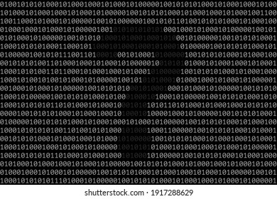 Silhouette of question mark over binary code surface. Concept of unidentified data and anonymity, search for answers in the digital information environment and cyber security. Modern technologies