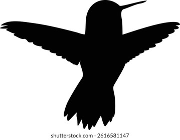 Silhouette Qute Kingfisher Flying Position 