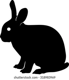Silhouette of rabbit