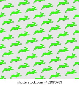 silhouette of rabbit. Seamless pattern background.