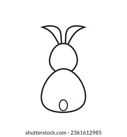 silhouette rabbit simple black vector illustration
icon editable stroke, sign, symbol outline line button isolated on white