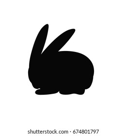   Silhouette of a rabbit. Vector icon rabbit.